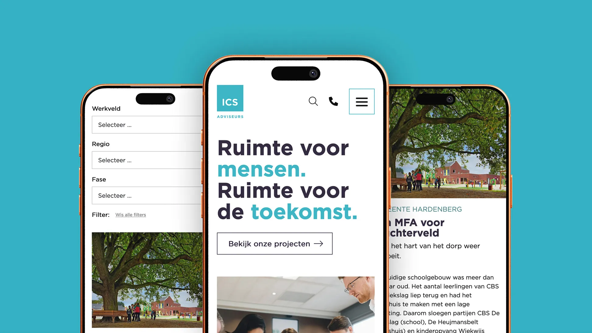 ICSadviseurs mobiele weergaves