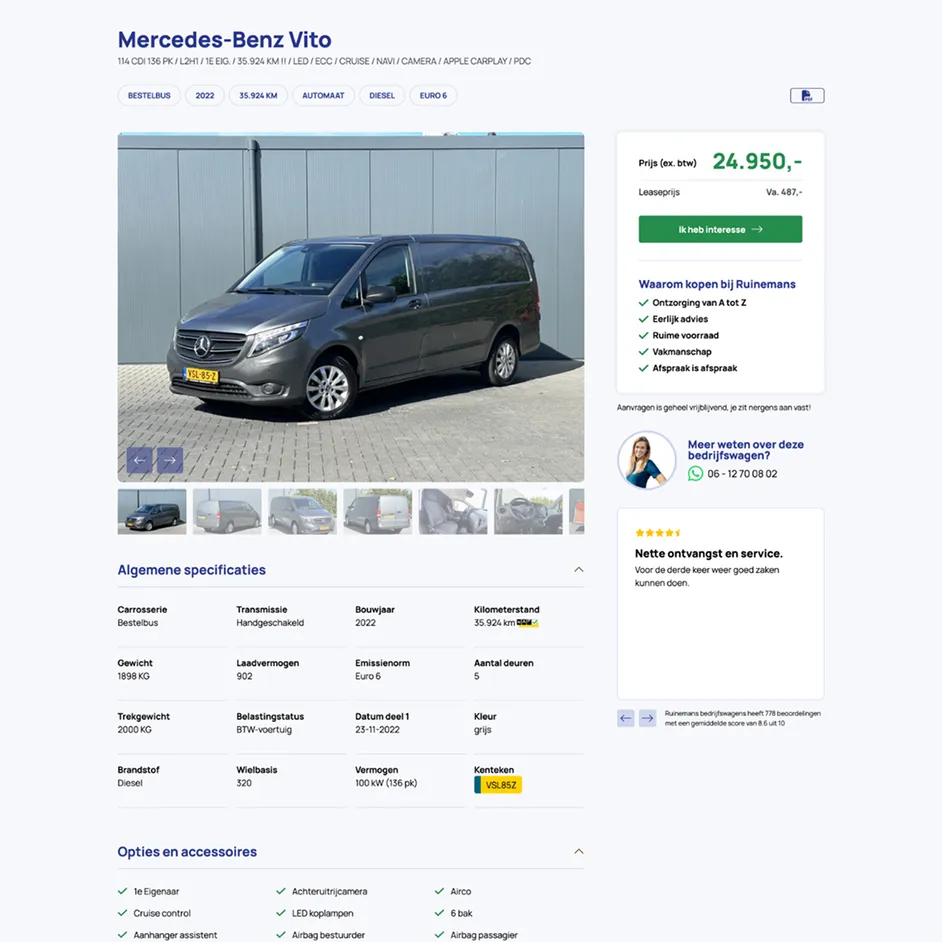 Ruinemans bedrijfswagen kopen