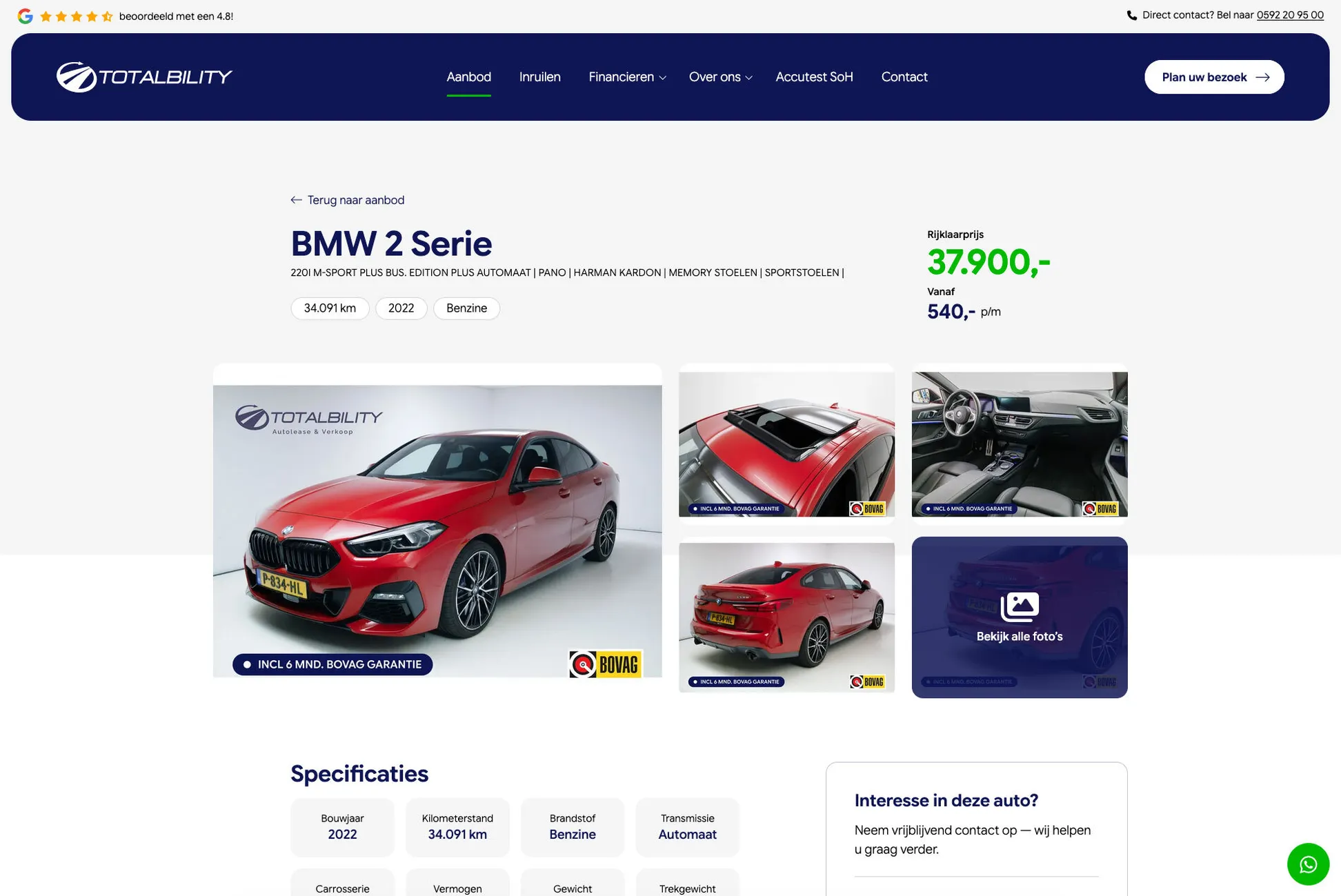 Totalbility occassion pagina