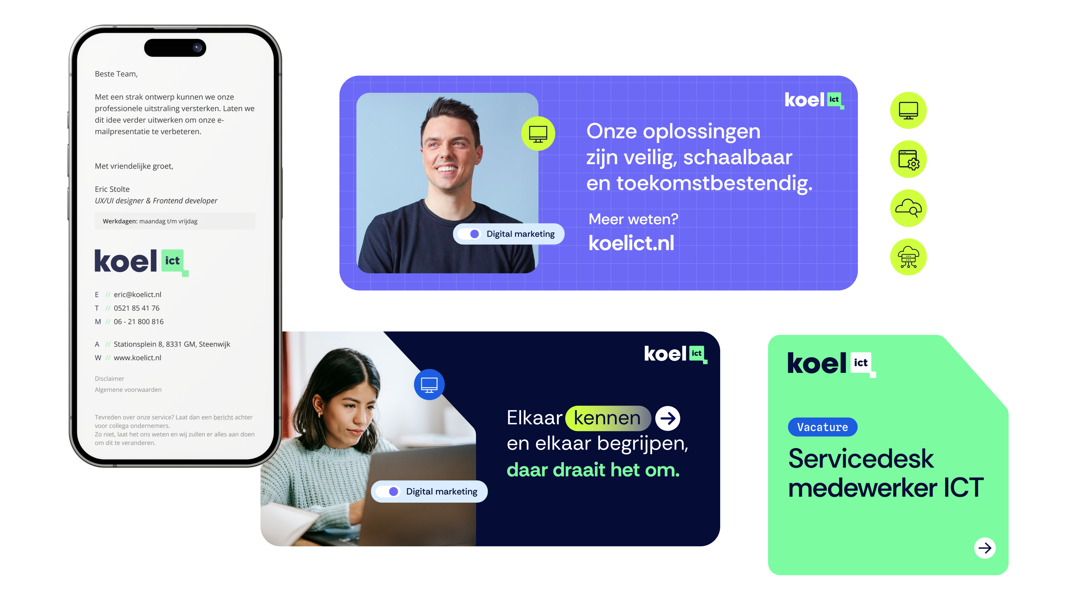 Koel ICT case huisstijlmiddelen social media