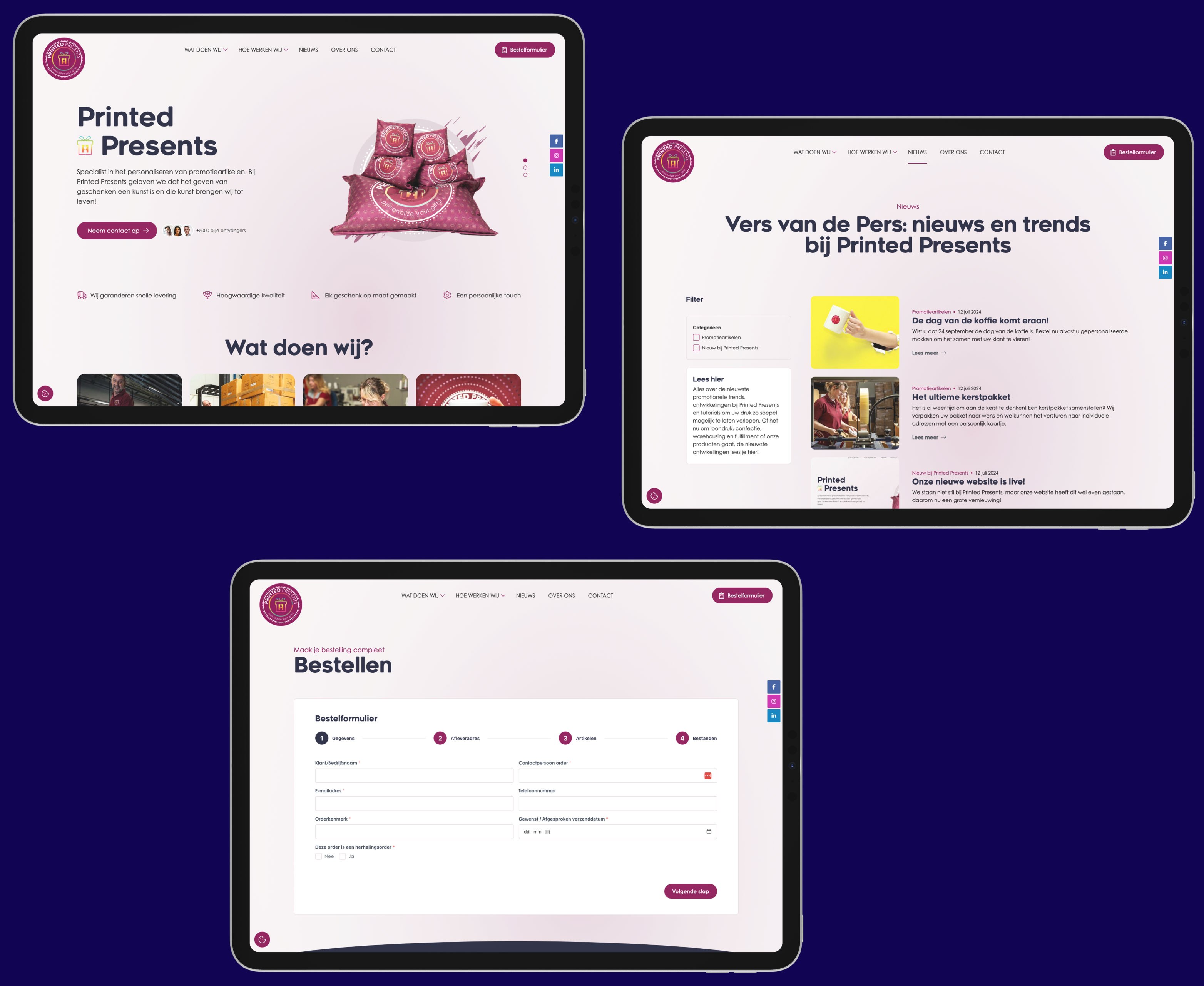 Printed Presents presentation tablet